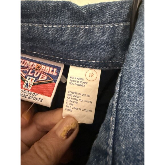 Jump Ball Club LONG SLEEVE DENIM CHICAGO BULLS SHIRT-SIZE 18 Mens Small - Picture 4 of 9